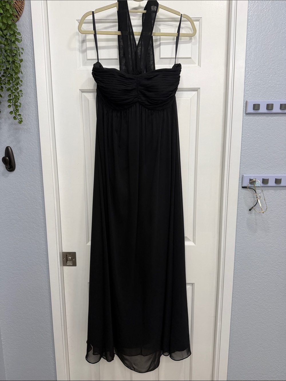 White House Black Market Black Maxi Halter Dress